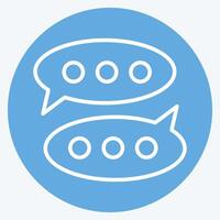 Icon Discussion. related to Electiont symbol. blue eyes style. simple design editable vector
