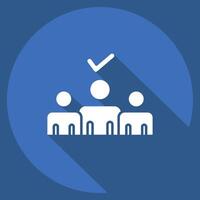 Icon Coattaile Effect. related to Electiont symbol. long shadow style. simple design editable vector
