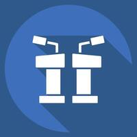 Icon Debate. related to Electiont symbol. long shadow style. simple design editable vector