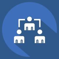 Icon Delegates. related to Electiont symbol. long shadow style. simple design editable vector