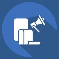 Icon Election Manifesto. related to Electiont symbol. long shadow style. simple design editable vector