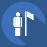 Icon Election Campaign. related to Electiont symbol. long shadow style. editable vector