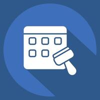 Icon Election Dates. related to Electiont symbol. long shadow style. simple design editable vector
