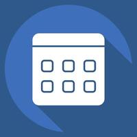 Icon Election Date. related to Electiont symbol. long shadow style. simple design editable vector