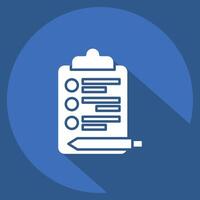 Icon Election Survey. related to Electiont symbol. long shadow style. design editable vector