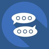 Icon Discussion. related to Electiont symbol. long shadow style. simple design editable vector
