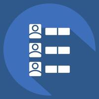 Icon Vote Counting. related to Electiont symbol. long shadow style. simple design editable vector