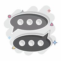 Icon Discussion. related to Electiont symbol. comic style. simple design editable vector