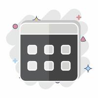 Icon Election Date. related to Electiont symbol. comic style. simple design editable vector