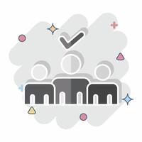 Icon Coattaile Effect. related to Electiont symbol. comic style. simple design editable vector
