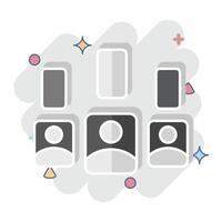 Icon Election Result. related to Electiont symbol. comic style. simple design editable vector