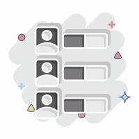 Icon Vote Counting. related to Electiont symbol. comic style. simple design editable vector
