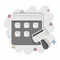 Icon Election Dates. related to Electiont symbol. comic style. simple design editable vector