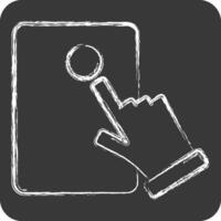 Icon Electronic Voting. related to Electiont symbol. chalk Style. design editable vector