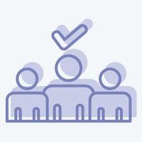 Icon Coattaile Effect. related to Electiont symbol. two tone style. simple design editable vector