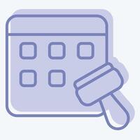 Icon Election Dates. related to Electiont symbol. two tone style. simple design editable vector