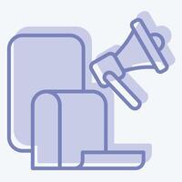 Icon Election Manifesto. related to Electiont symbol. two tone style. simple design editable vector