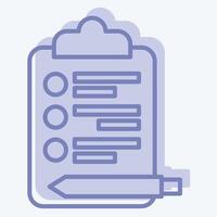 Icon Election Survey. related to Electiont symbol. two tone style. design editable vector