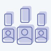 Icon Election Result. related to Electiont symbol. two tone style. simple design editable vector