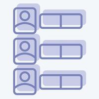 Icon Vote Counting. related to Electiont symbol. two tone style. simple design editable vector