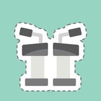 Sticker line cut Debate. related to Electiont symbol. simple design editable vector