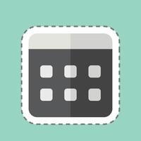 Sticker line cut Election Date. related to Electiont symbol. simple design editable vector