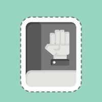 Sticker line cut Inauguration. related to Electiont symbol. simple design editable vector
