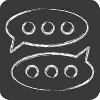 Icon Discussion. related to Electiont symbol. chalk Style. simple design editable vector