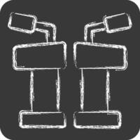 Icon Debate. related to Electiont symbol. chalk Style. simple design editable vector