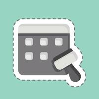 Sticker line cut Election Dates. related to Electiont symbol. simple design editable vector