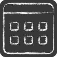 Icon Election Date. related to Electiont symbol. chalk Style. simple design editable vector