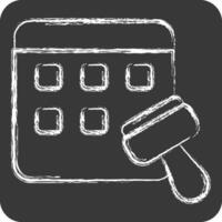 Icon Election Dates. related to Electiont symbol. chalk Style. simple design editable vector