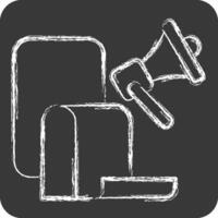 Icon Election Manifesto. related to Electiont symbol. chalk Style. simple design editable vector