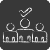 Icon Coattaile Effect. related to Electiont symbol. chalk Style. simple design editable vector