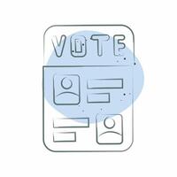 Icon Ballot Paper. related to Electiont symbol. Color Spot Style. simple design editable vector
