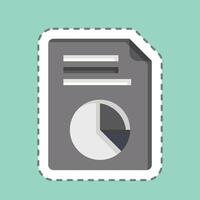 Sticker line cut Vote Statistics. related to Electiont symbol. simple design editable vector