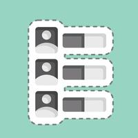 Sticker line cut Vote Counting. related to Electiont symbol. simple design editable vector