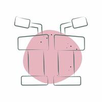 Icon Debate. related to Electiont symbol. Color Spot Style. simple design editable vector