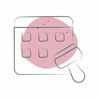 Icon Election Dates. related to Electiont symbol. Color Spot Style. simple design editable vector