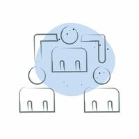 Icon Delegates. related to Electiont symbol. Color Spot Style. simple design editable vector