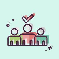 Icon Coattaile Effect. related to Electiont symbol. MBE style. simple design editable vector