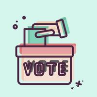 Icon Ballot Box. related to Electiont symbol. MBE style. simple design editable vector