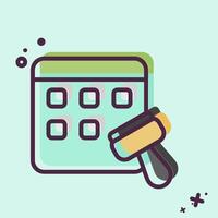 Icon Election Dates. related to Electiont symbol. MBE style. simple design editable vector