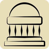 Icon Congress. related to Electiont symbol. hand drawn style. simple design editable vector