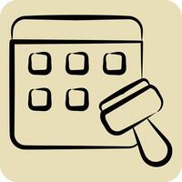 Icon Election Dates. related to Electiont symbol. hand drawn style. simple design editable vector