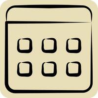 Icon Election Date. related to Electiont symbol. hand drawn style. simple design editable vector