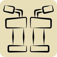 Icon Debate. related to Electiont symbol. hand drawn style. simple design editable vector