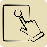Icon Electronic Voting. related to Electiont symbol. hand drawn style. design editable vector