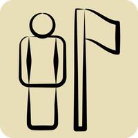 Icon Election Campaign. related to Electiont symbol. hand drawn style. editable vector