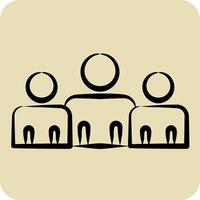 Icon Power Base. related to Electiont symbol. hand drawn style. simple design editable vector